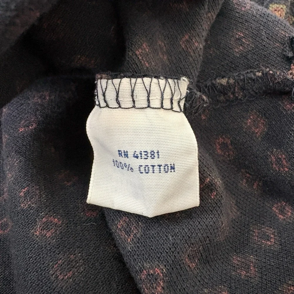 Ralph‎ Lauren Polo Shirt Mens Size Large Navy Long Sleeve Geometric Pattern